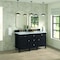 James Martin Vanities 60'' Double Vanity, Black Onyx w/ 3 CM Carrara White Marble Top 424-V60D-BKO-3CAR - alternate 6
